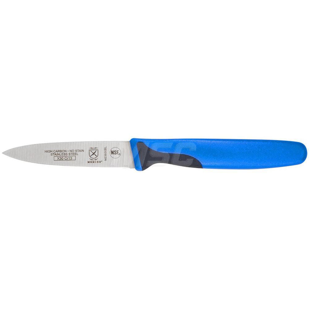 Choice 3 1/4 Smooth Edge Paring Knife with Colored Handle - 7/Pack