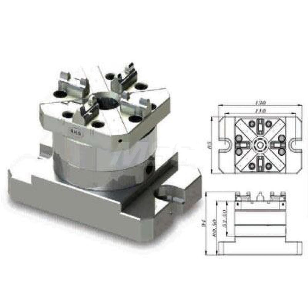 EDM Chucks; Chuck Size: 130mm x 85mm x 94mm; System Compatibility: Erowa  ITS; Actuation Type: Pneumatic; Material: Stainless Steel; CNC Base: Yes;  EDM 