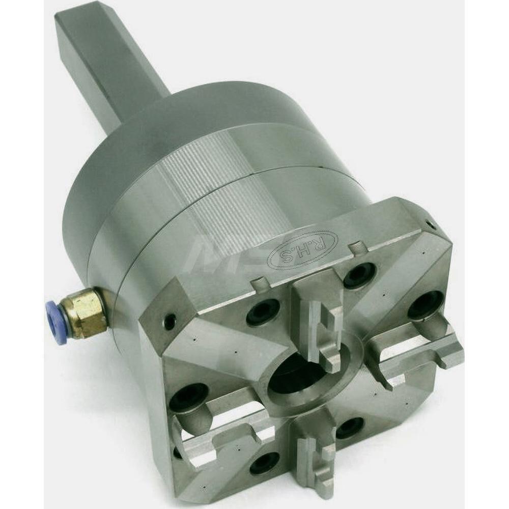 EDM Chucks; Chuck Size: 80mm x 80mm x 66mm ; System Compatibility: Erowa ITS ; Actuation Type: Pneumatic ; Material: Stainless Steel ; CNC Base: Yes ; EDM Base: Yes