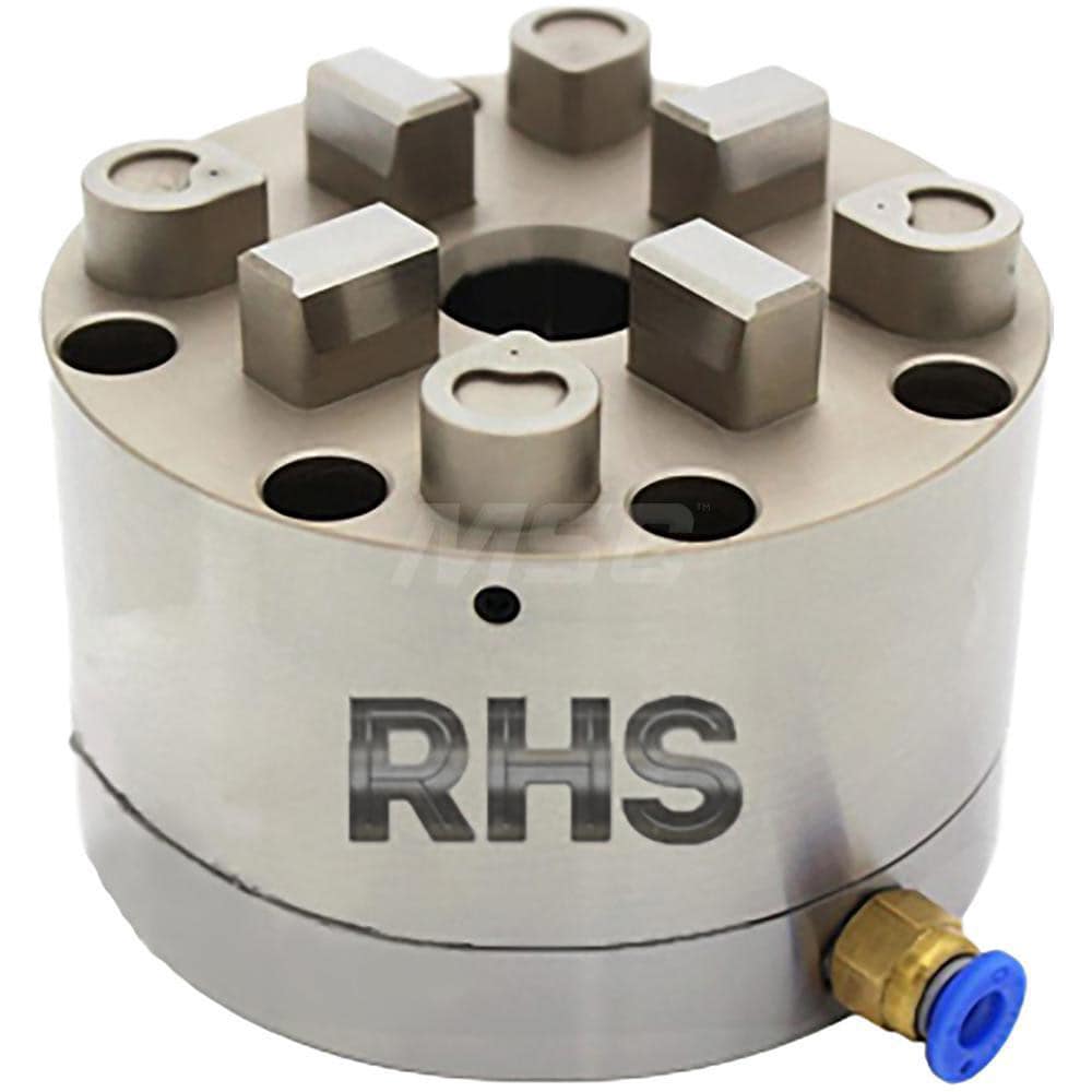 EDM Chucks; Chuck Size: 100mm x 68mm ; System Compatibility: System 3R; Macro ; Actuation Type: Pneumatic ; Material: Stainless Steel ; CNC Base: Yes ; EDM Base: Yes
