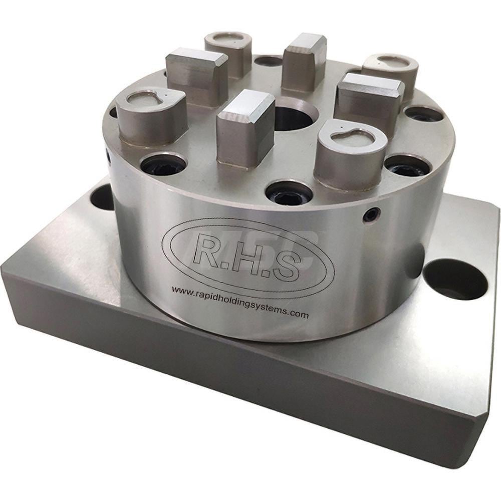 EDM Chucks; Chuck Size: 145mm x 100mm x 77mm ; System Compatibility: System 3R; Macro ; Actuation Type: Pneumatic ; Material: Stainless Steel ; CNC Base: Yes ; EDM Base: No