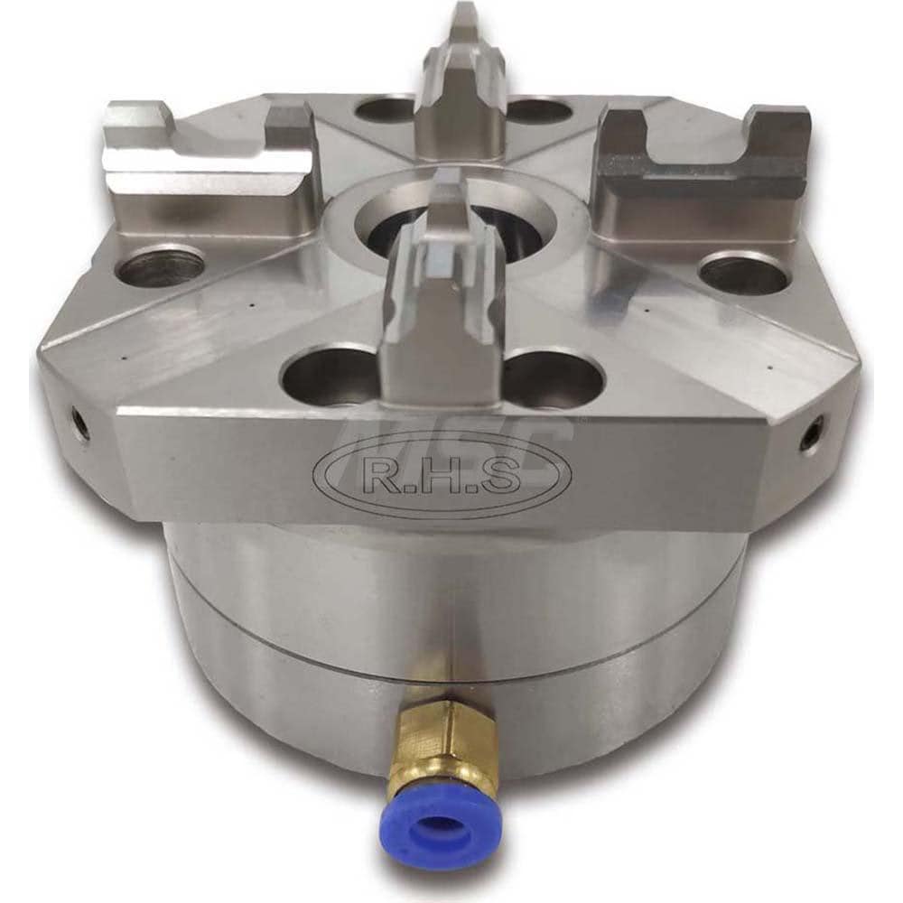 EDM Chucks; Chuck Size: 80mm x 80mm x 66mm ; System Compatibility: Erowa ITS ; Actuation Type: Pneumatic ; Material: Stainless Steel ; CNC Base: Yes ; EDM Base: Yes