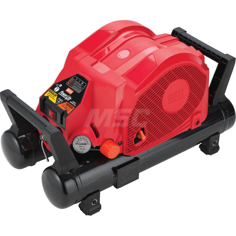 Portable Electric Air Compressors; Horsepower: 2 ; CFM: 3.4 SCFM @ 90 PSI ; Tank Capacity: 2.3 Gallons ; Configuration: Reciprocating Compressor ; Maximum Working Pressure (psi): 500.000