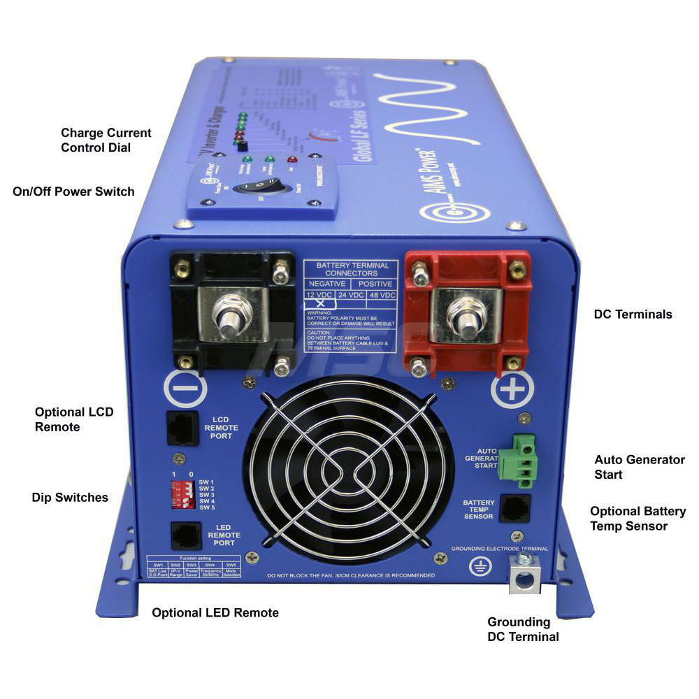 Aims Power Automotive Power Inverter 240.00 Input, 240 Output, 12000