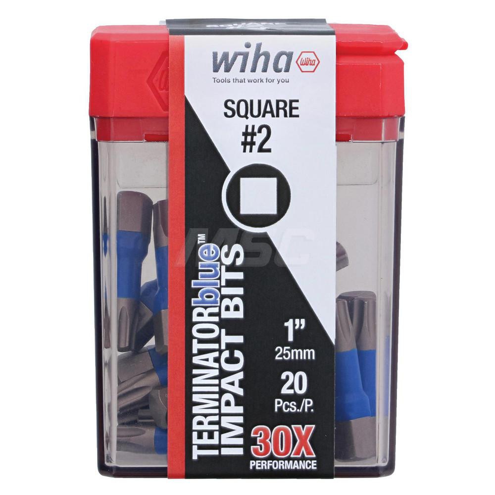 Wiha 70065 Power Screwdriver Bit: #2 Square Speciality Point Size, 1/4" Hex Drive Image