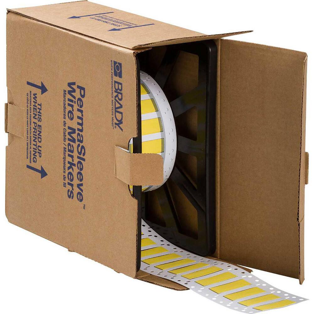 Wire Marker Tag Tape & Dispensers; Wire Marker Tape/Dispenser Type: Cable Wrap Sheet Labels ; Tape Style: Printable ; Tape Material: Polyolefin ; Background Color: Yellow ; Maximum Operating Temperature (F): 275 ; Minimum Operating Temperature (F): -67