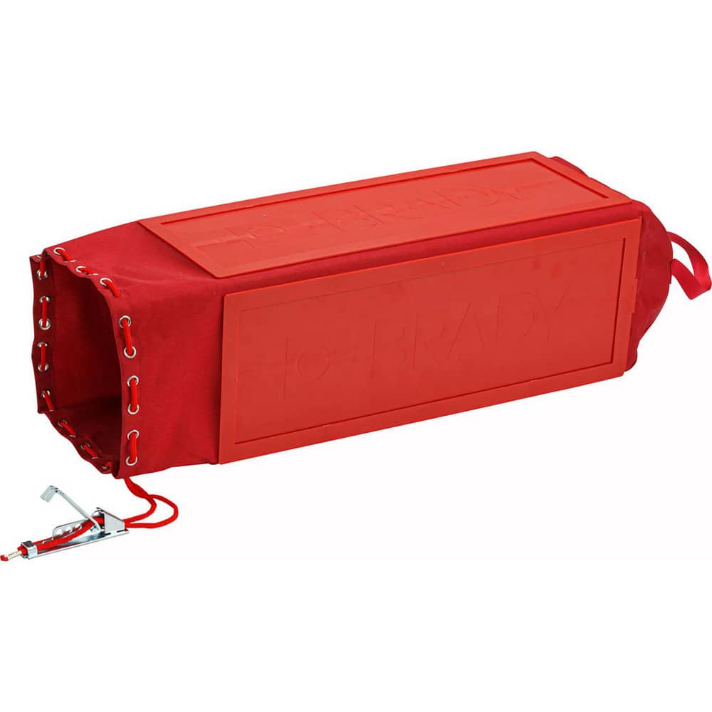 Hoist Accessories; Type: Lockout Cinch Bag ; For Use With: Mechanical Host or Crane ; Description: Large; Red ; Material: ABS Plastic; Canvas