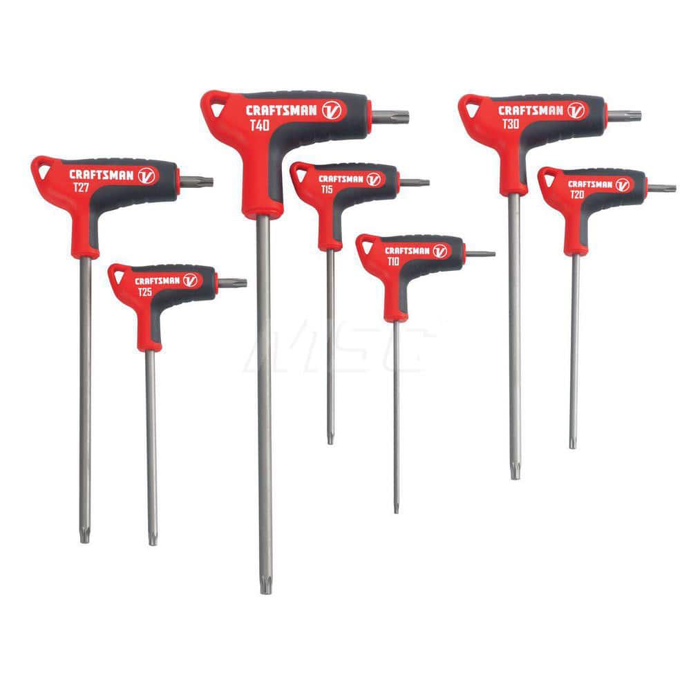 Craftsman V-Series CMHT26163V Rounded Key Set: 7 Pc, T-Handle, T10 to T40 