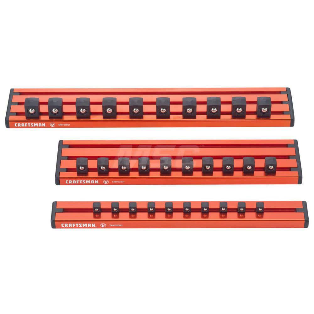 Craftsman V-Series CMMT92001V Socket Holders & Trays; Type: Socket Rails ; Drive Size: 3/8 ; Holds Number of Pieces: 10 ; Color: Orange ; Depth (Inch): 10 