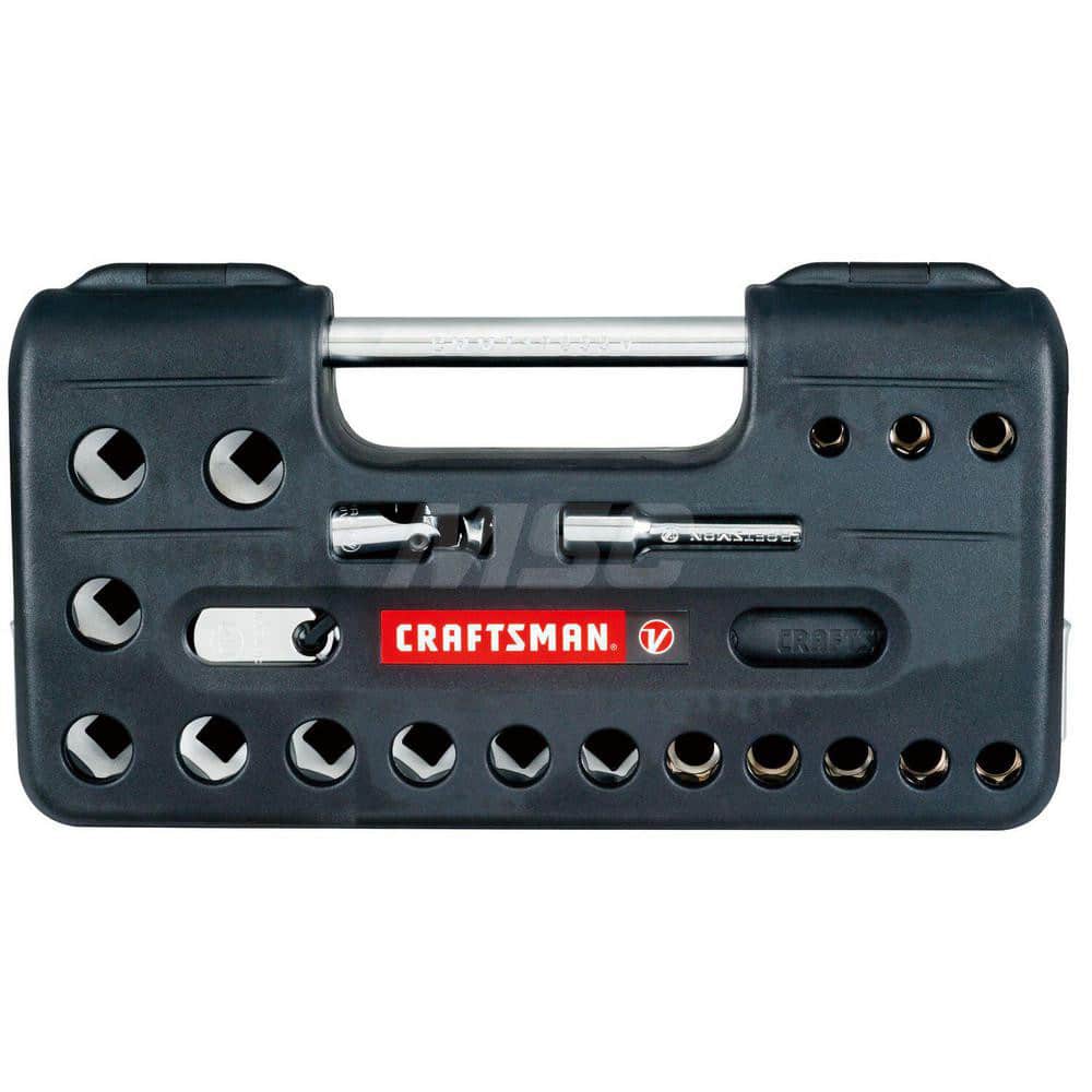 CRAFTSMAN 21-Piece 1/4-in, 3/8-in, 1/2-in Drive Accessory Set in