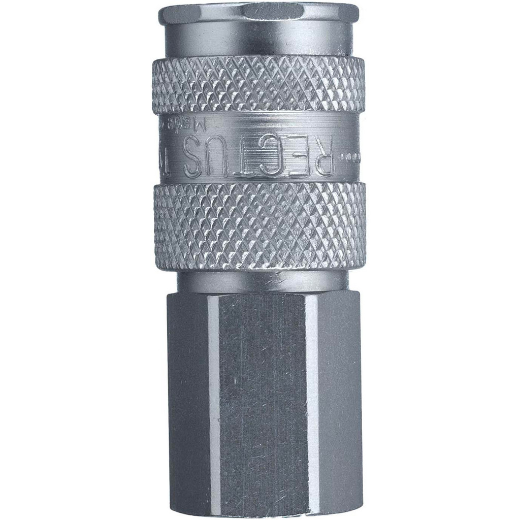 Parker Pneumatic Hose Coupling: 3/8-18, 1/4" Body Dia, Industrial Interchange - Brass | Part #23KAIN17MPN