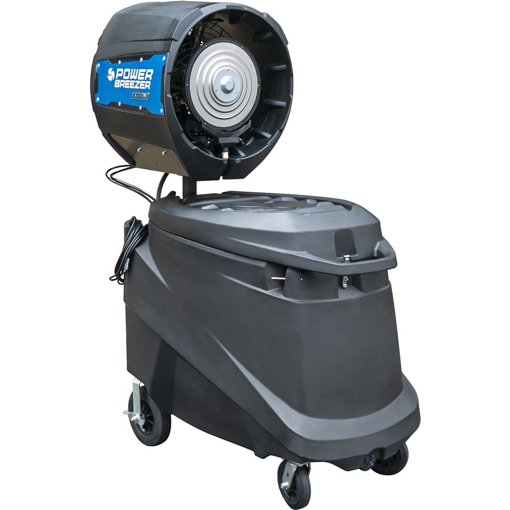 Evaporative Cooler: 23" Fan, 85 gal, 1 hp - 220V, 15 A, 8 Speed, 126,500 sq ft