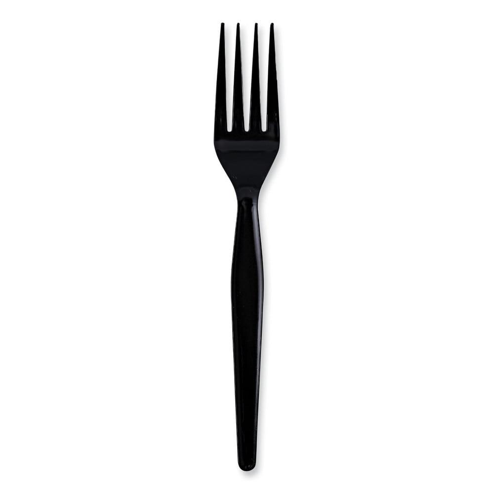 Paper & Plastic Cups, Plates, Bowls & Utensils; Flatware Type: Forks ; Material: Plastic ; Color: Black ; Disposable: Yes