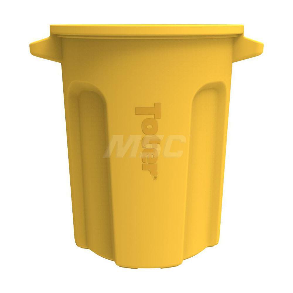 Rubbermaid Commercial Trash Can,50 gal.,Yellow,Plastic FG9W2700YEL