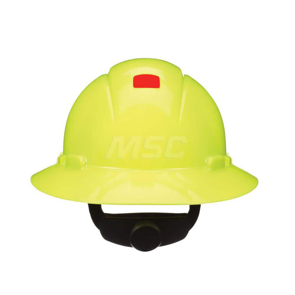 Hard Hat: Construction, Electrical Protection, Heat Protection, High Visibility & Impact Resistant, Full Brim, Type 1, Class G & E, 4-Point Suspension
