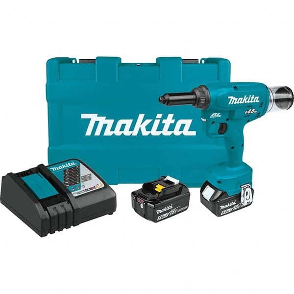 Cordless Riveters; Voltage: 18 V ; Batteries Included: Yes ; Closed End Rivet Capacity: All up to 3/16 in