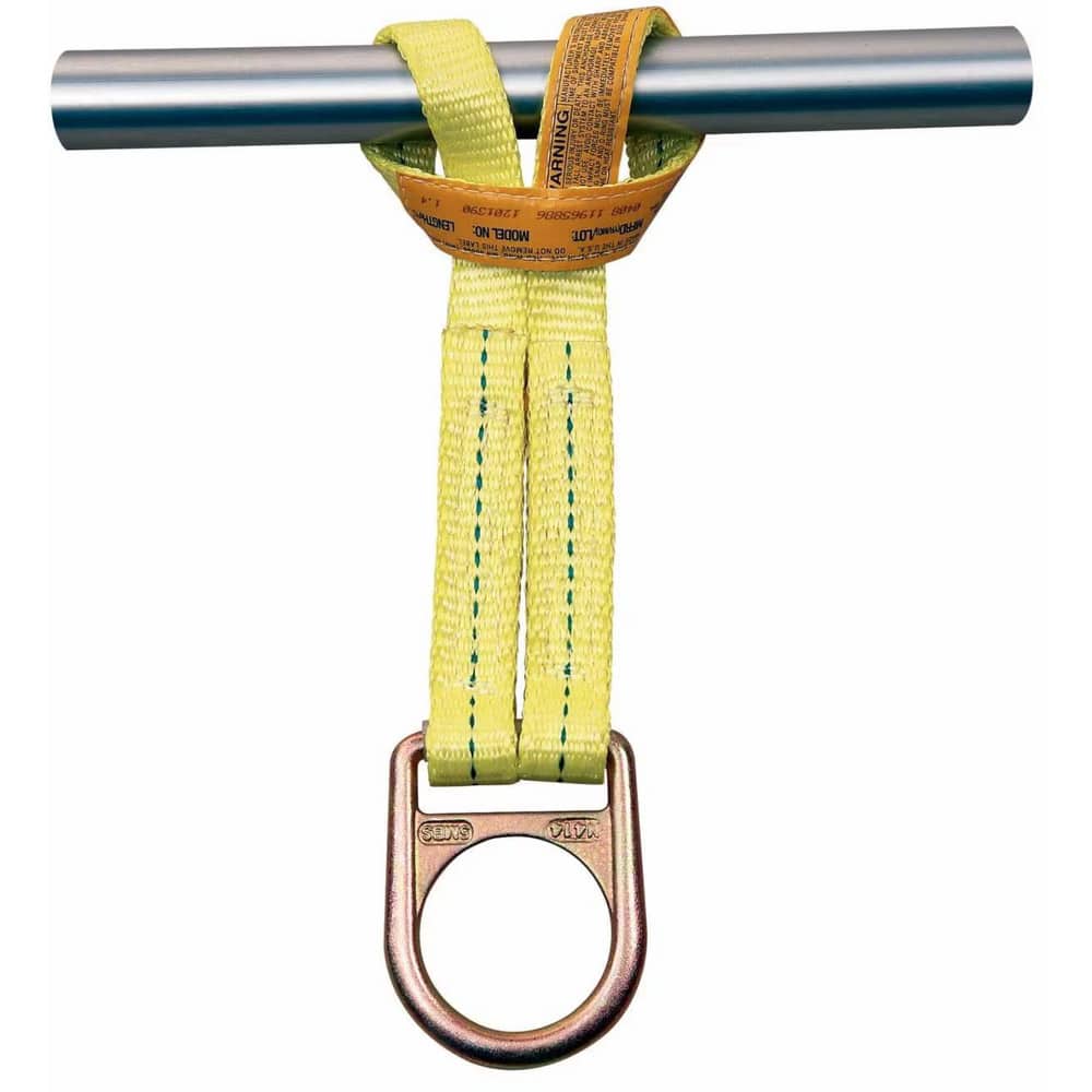 Anchors, Grips & Straps; Product Type: Web Scaffold Choker Anchor ; Material: Polyester Webbing ; Color: Yellow ; Connection Type: D-Ring ; Standards: ANSI Z359.18; OSHA 1910; OSHA 1926 ; Temporary/Permanent: Permanent