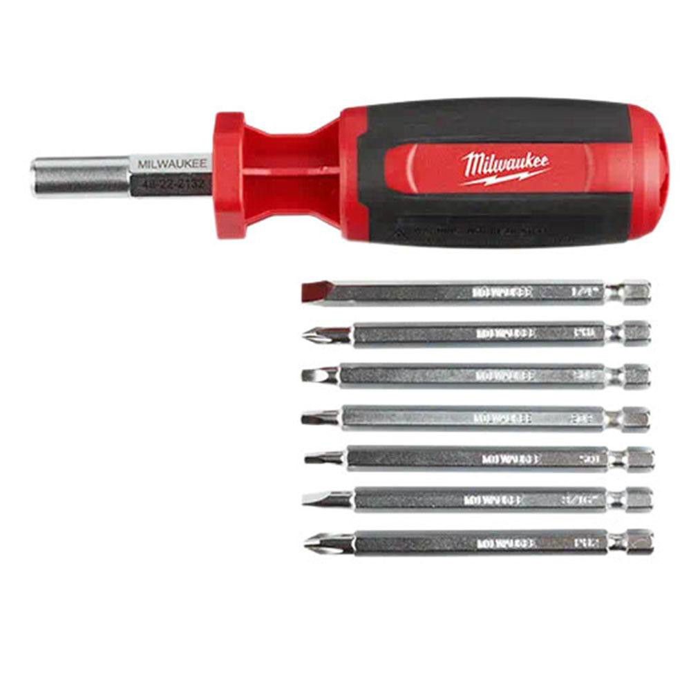 Screwdriver Insert Bit Set: - 1/4" Hex, #1 to #2 Phillips, 3/16 & 1/4" Slotted