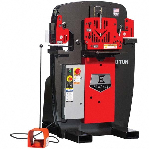 Ironworker: 7" Throat Depth, 50 Ton Punch, 1" (5/8" Mild Steel) Hole