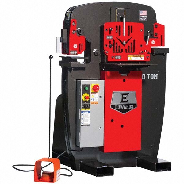 Ironworker: 7" Throat Depth, 50 Ton Punch, 1" (5/8" Mild Steel) Hole