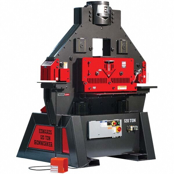 Ironworker: 7" Throat Depth, 40 Ton Punch, 1" (1/2" Mild Steel) Hole