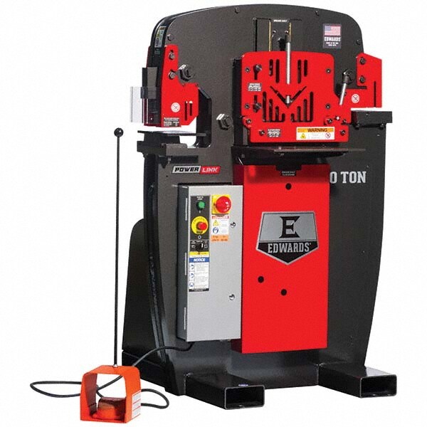 Ironworker: 7" Throat Depth, 50 Ton Punch, 1" (5/8" Mild Steel) Hole