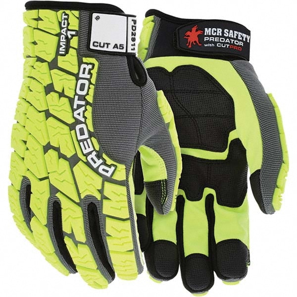 MCR SAFETY PD2911L Cut, Puncture & Abrasive-Resistant Gloves: Size L, ANSI Cut A5, ANSI Puncture 5, Synthetic Leather, HPPE Image