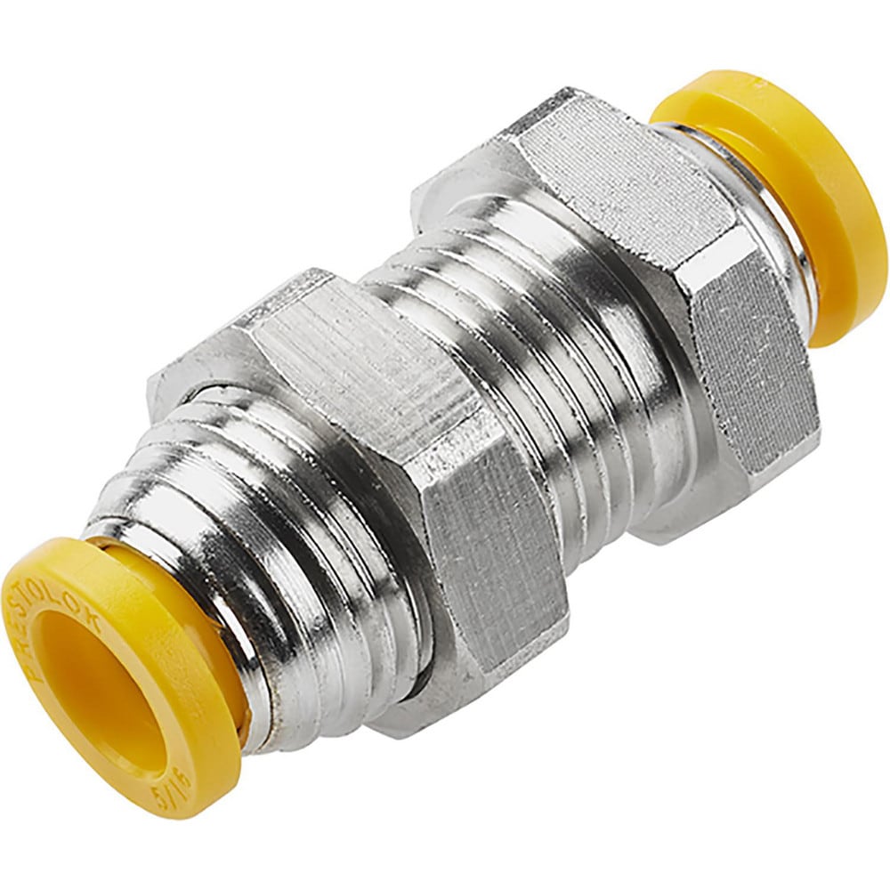 Parker Push To Connect Tube X Tube Fitting Bulkhead Union Mm Od Msc Industrial Supply Co