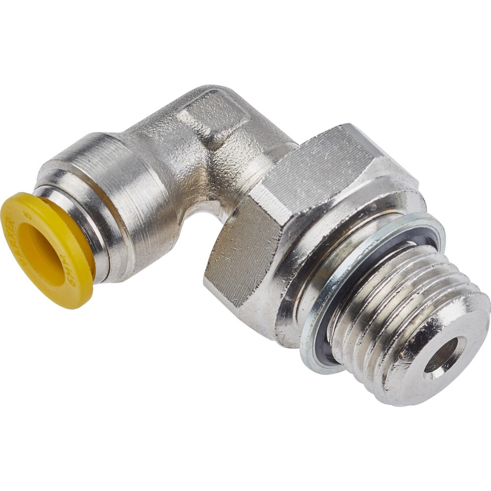 Push-To-Connect Tube to Male Tube Fitting: Male Connector, Straight, 1/4" Thread