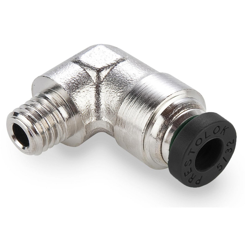Push-To-Connect Tube to Male Tube Fitting: 90 ° Male Elbow, 1/4" Thread, 5/32" OD