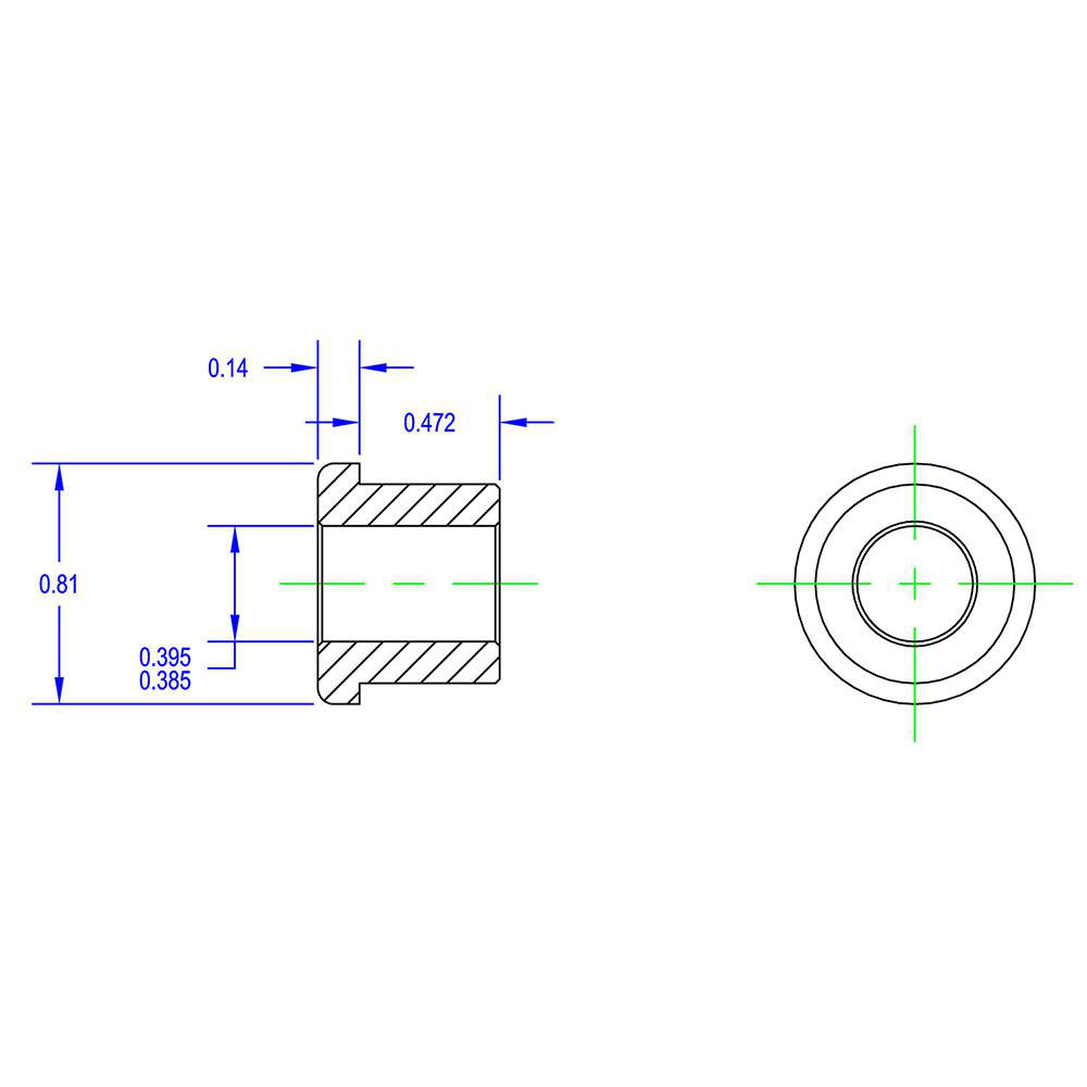 Brewer Machine & Gear Co. Idler Shaft Shoulder Adapters; Minimum Bore
