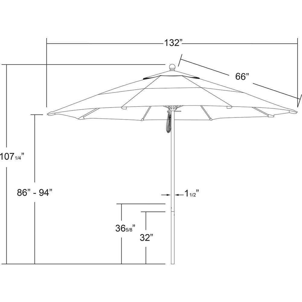 California Umbrella Patio Umbrellas; Fabric Color Palm; Frame