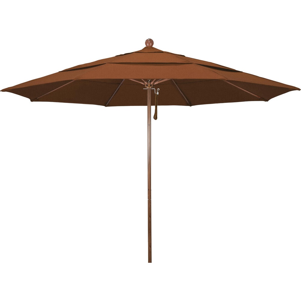 California Umbrella - Patio Umbrellas; Fabric Color: Terracotta; Frame ...