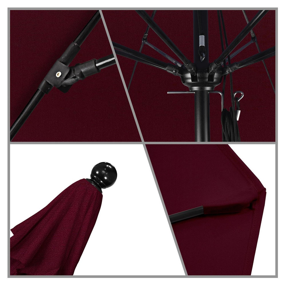 California Umbrella Patio Umbrellas; Fabric Color Burgundy; Frame