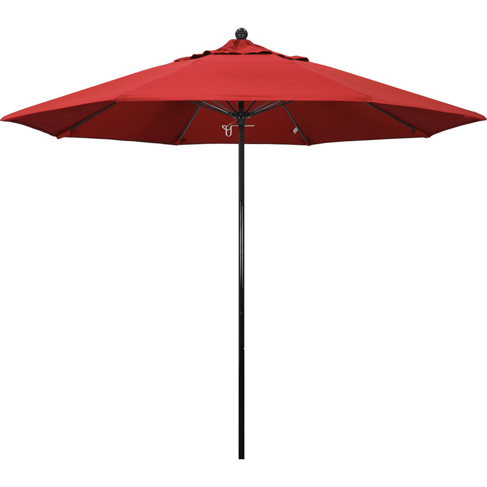 California Umbrella Patio Umbrellas; Fabric Color Red; Frame Material Fiberglass; Base