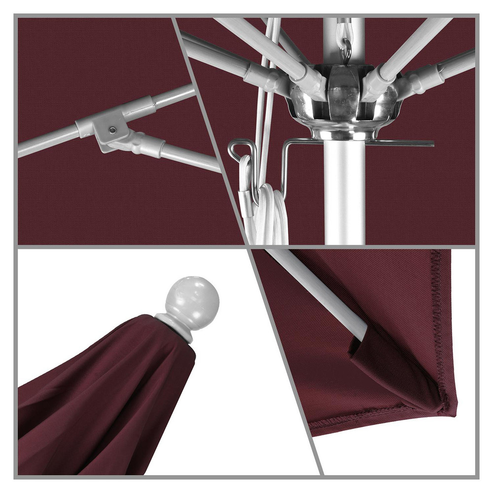 California Umbrella Patio Umbrellas; Fabric Color Burgundy; Frame