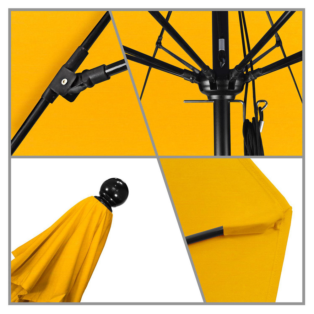 California Umbrella Patio Umbrellas; Fabric Color Yellow; Frame