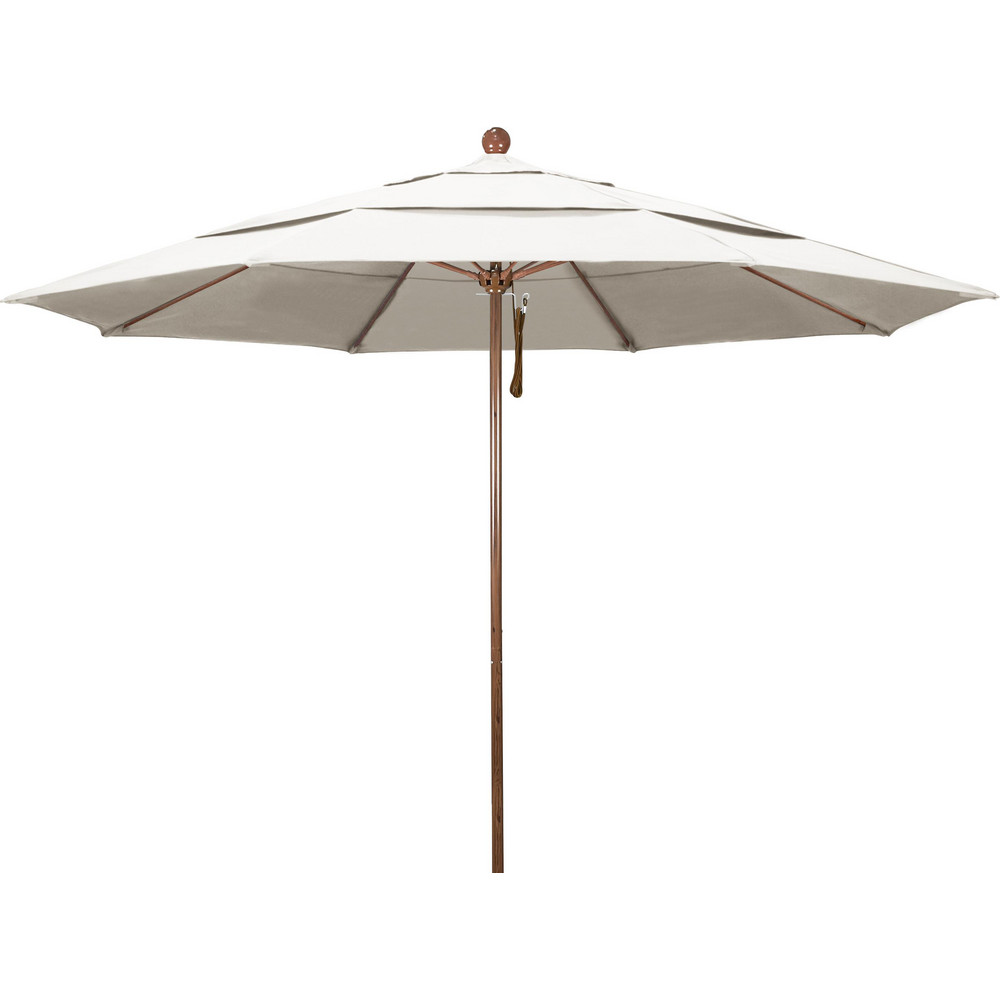California Umbrella Patio Umbrellas; Fabric Color Canvas; Frame Material Aluminum; Base