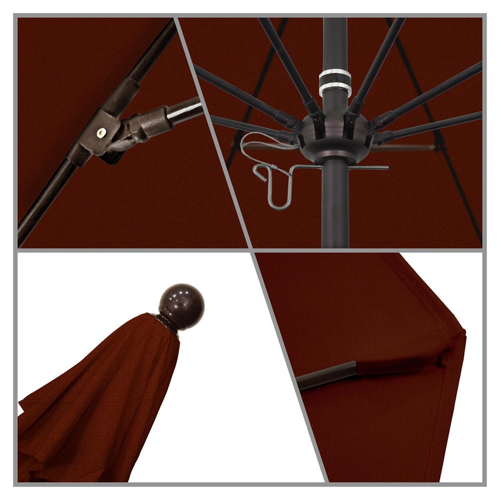 California umbrella patio umbrellas fabric color brick red frame