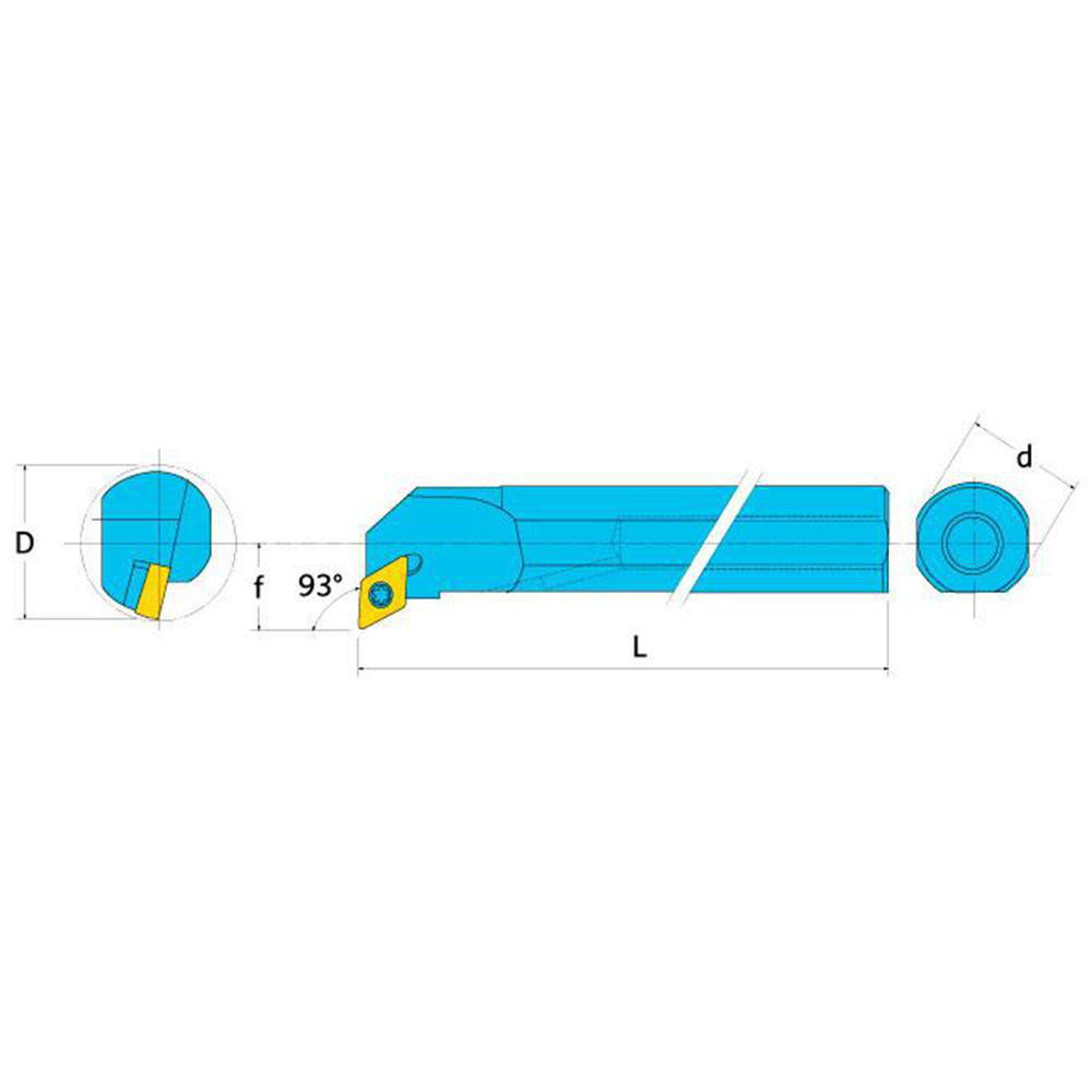 1338764 Ingersoll Cutting Tools - Indexable Boring Bar: A12S-SDUNL-3, 1.1000 ...