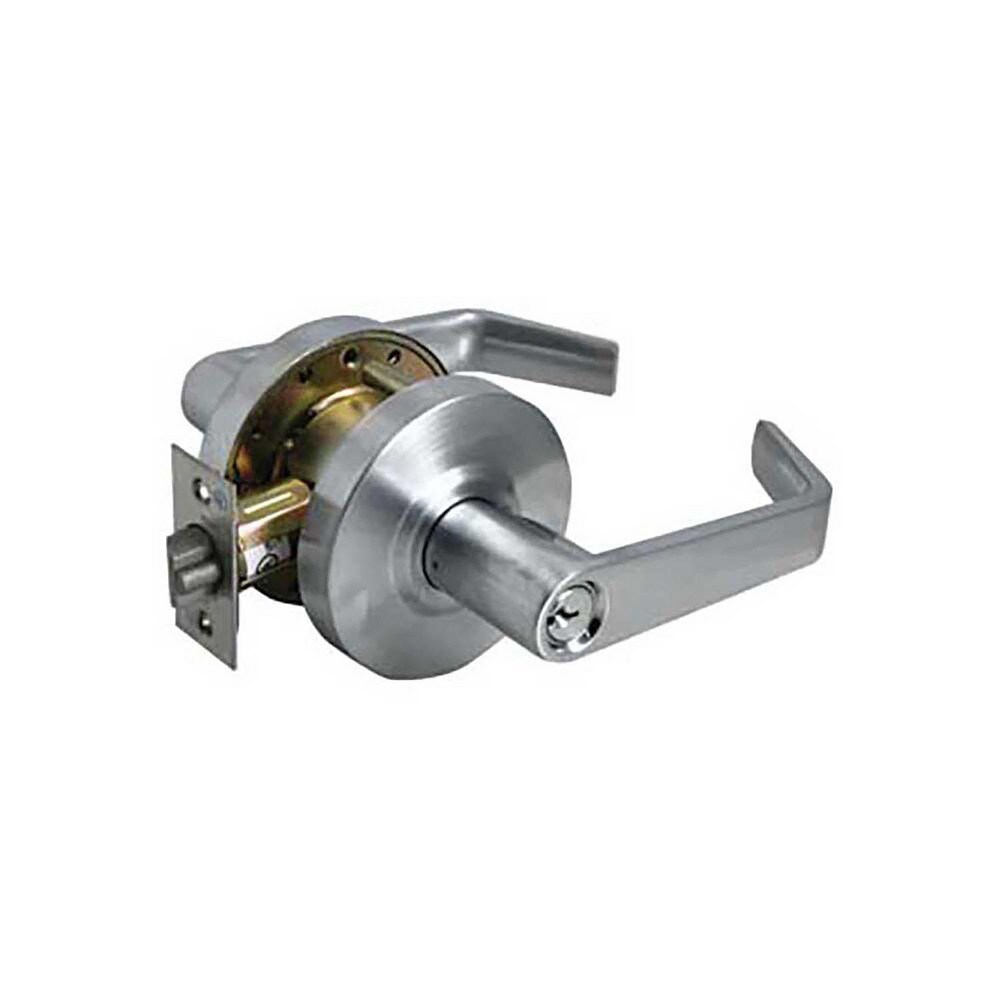 Lever Locksets; Lockset Type: Entry ; Key Type: Keyed Different ; Strike Type: ASA Strike ; Material: Steel ; Finish: Satin Chrome ; Lockset Grade: Grade 2