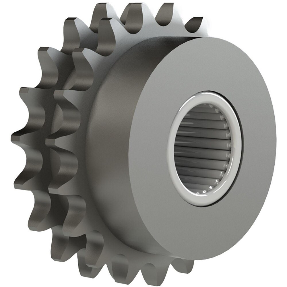 Chain Idler Sprockets; Bore Diameter: 1.0000 (Decimal Inch); Hub Diameter: 2.5000 ; Pitch: 0.5in ; Compatible Shaft Diameter: 1in ; Number Of Strands: 2 ; Bearing Type: Needle