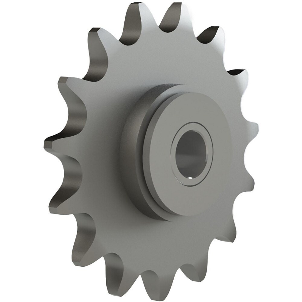 Chain Idler Sprockets; Bore Diameter: 0.5000 (Decimal Inch); Hub Diameter: 1.5000 ; Pitch: 0.625in ; Compatible Shaft Diameter: 0.5in ; Number Of Strands: 1 ; Bearing Type: Plain