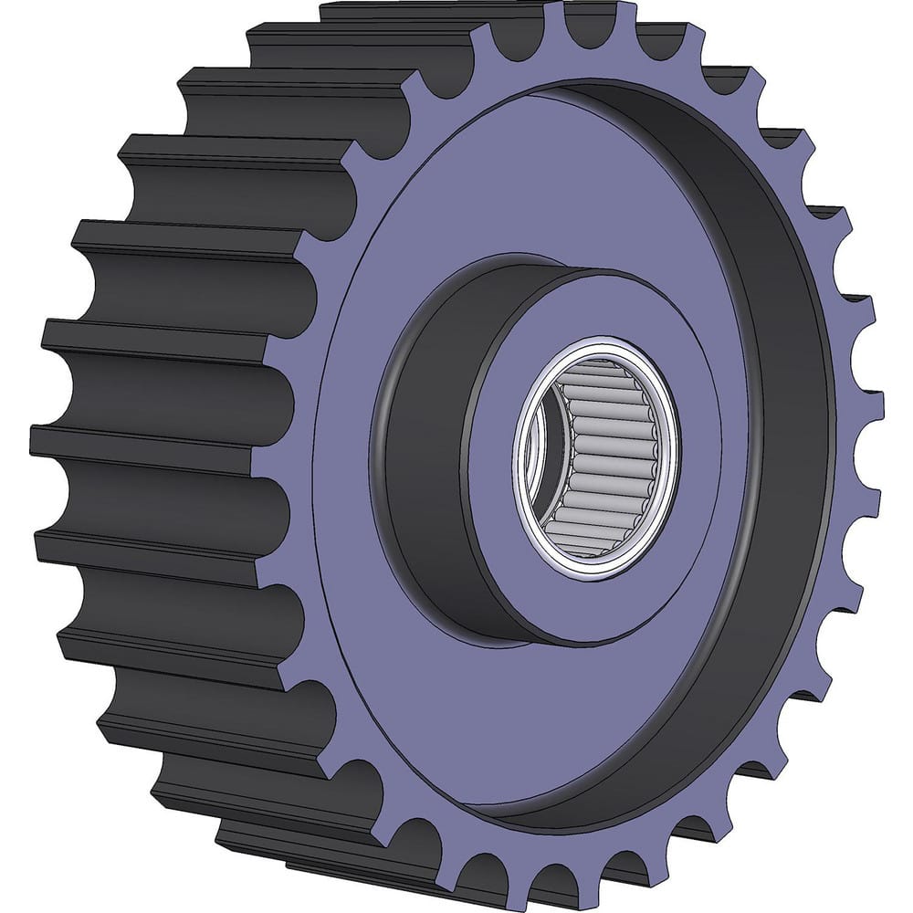 Drive Tighteners, Idlers & Aligners; Product Type: Powergrip HTD Idler Sprocket ; Material: Cast Iron ; Overall Width: 1 ; Mounting Hole Diameter: 1.0000 ; Bore Diameter: 1.0000 ; Overall Diameter: 1.851