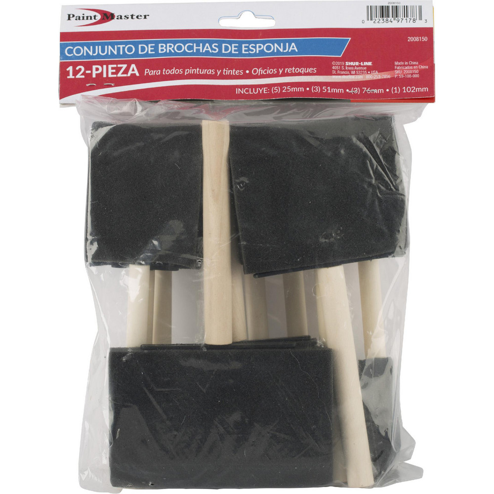 ShurLine Paint Brushes; Brush Type Foam Paint Brush Set ; Bristle