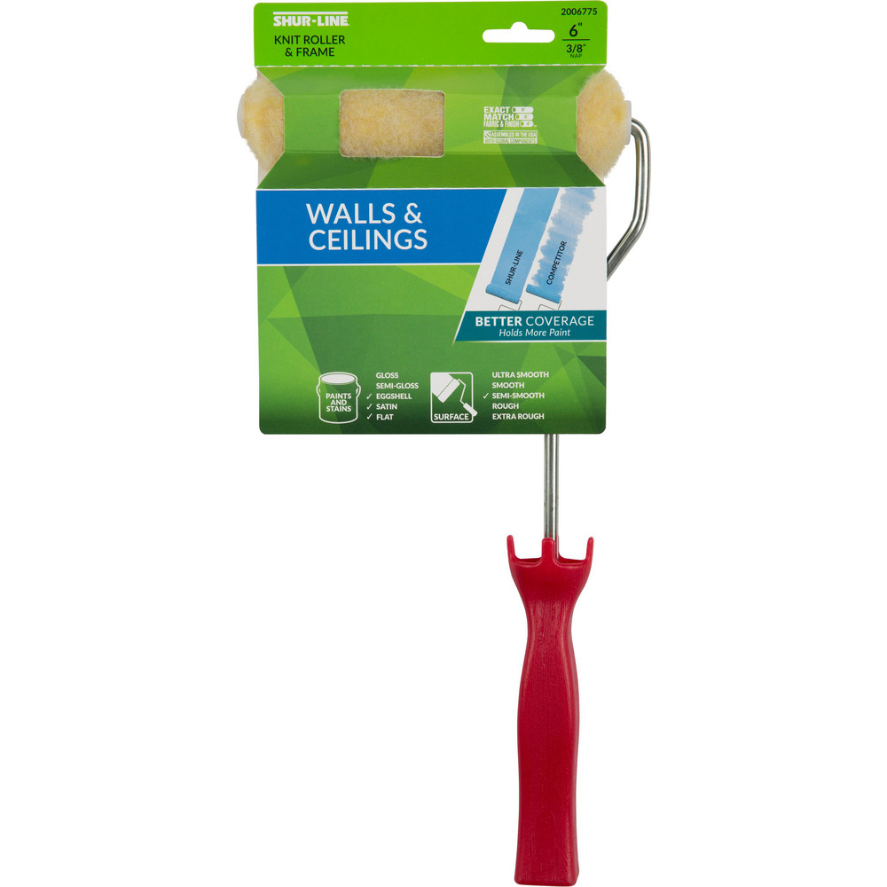 ShurLine Paint Roller Sets; Kit Type Roller & Frame Combo; Roller Length 6; Paint Type