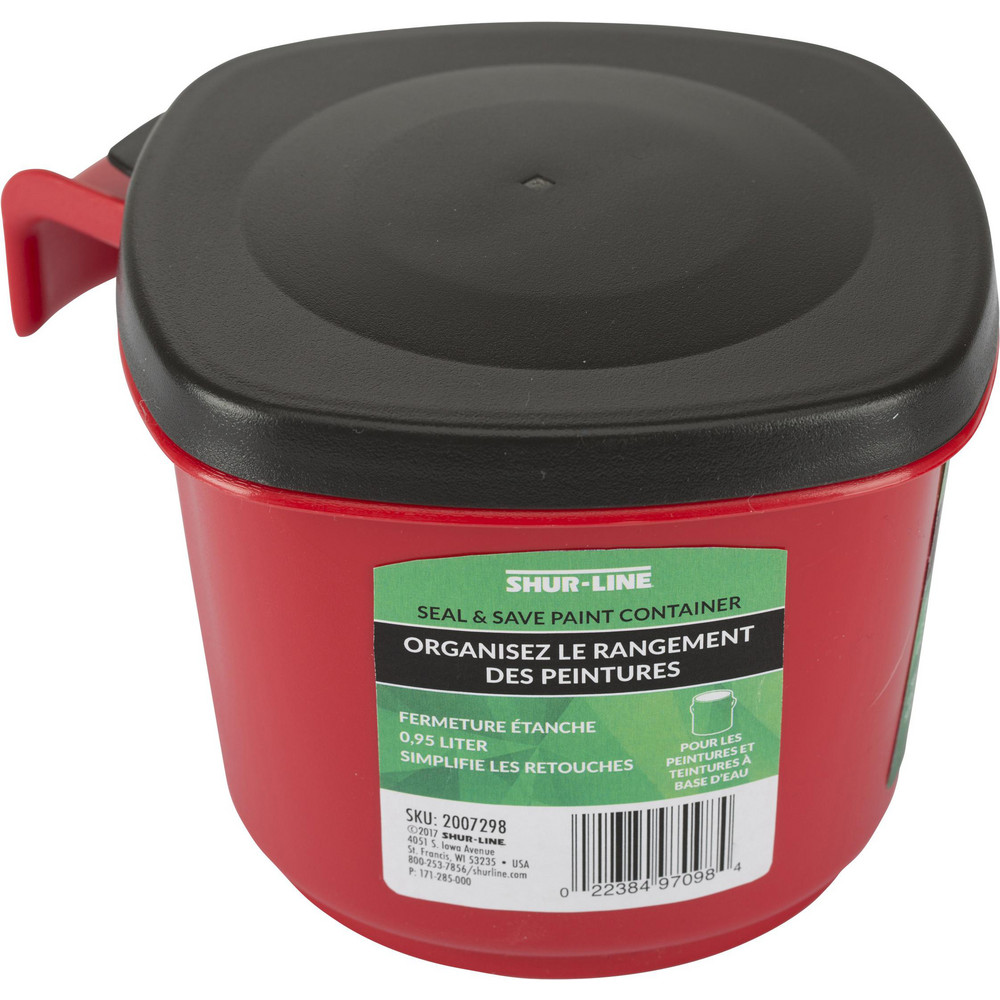 ShurLine Paint Storage Containers; Material Plastic; Container Size 1 qt; Lid Included Yes