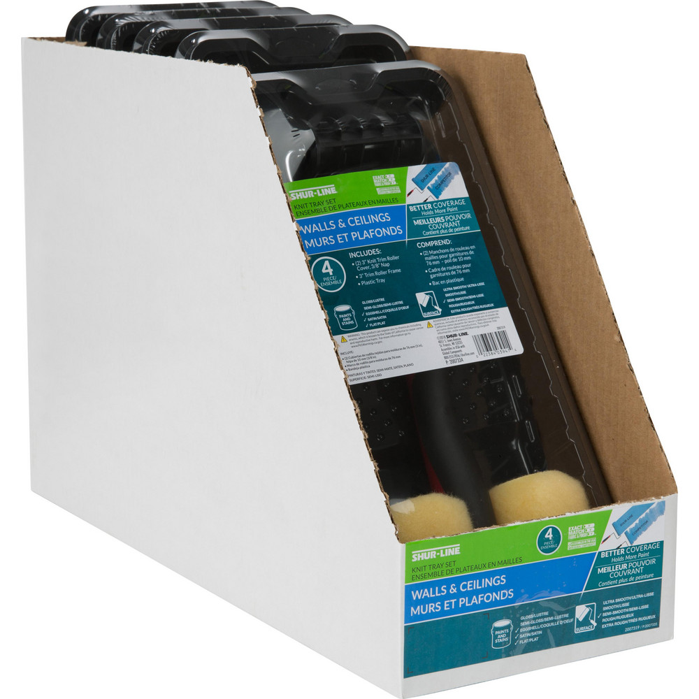 ShurLine Paint Roller Sets; Kit Type Paint Roller, Trim Roller; Roller Length 3; Paint Type