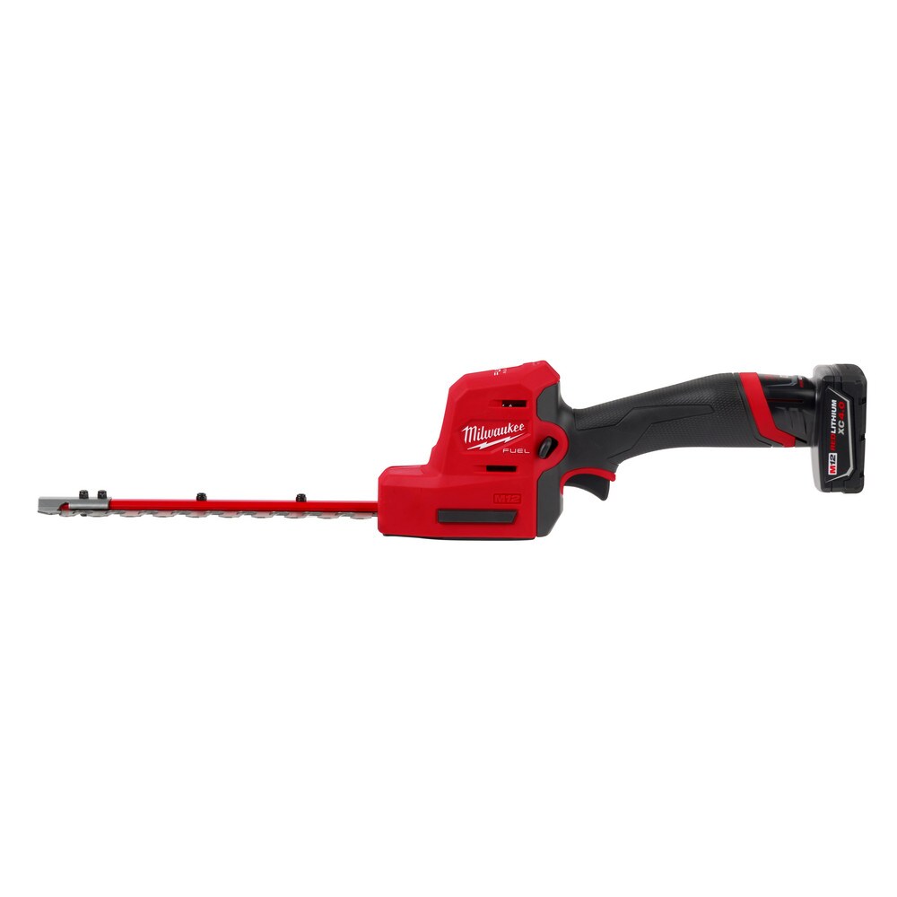 Hedge Trimmer: Battery Power, Double-Sided Blade, 0.5" Cutting Width, 8" Cutting Depth