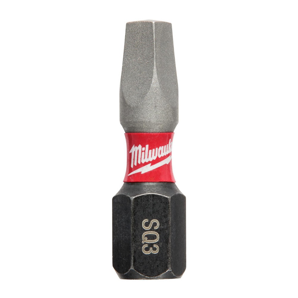 Screwdriver Insert Bit: 3 Point, 1/4" Drive, 1" OAL, Single End